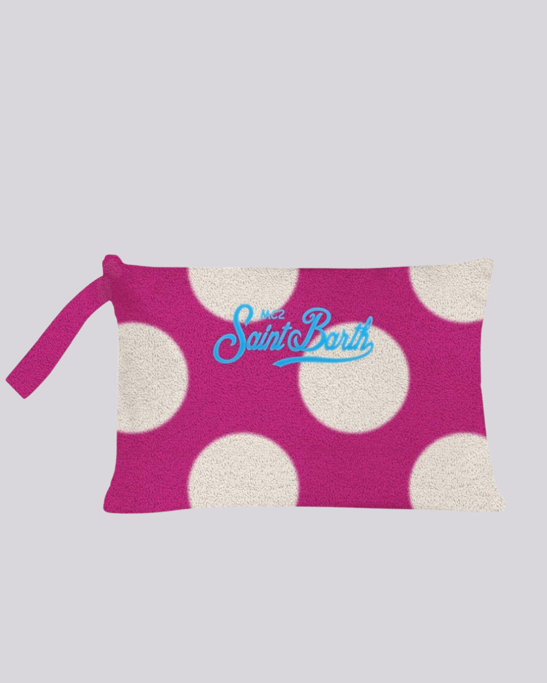 Pochette Saint Barth spugna - rosa pois