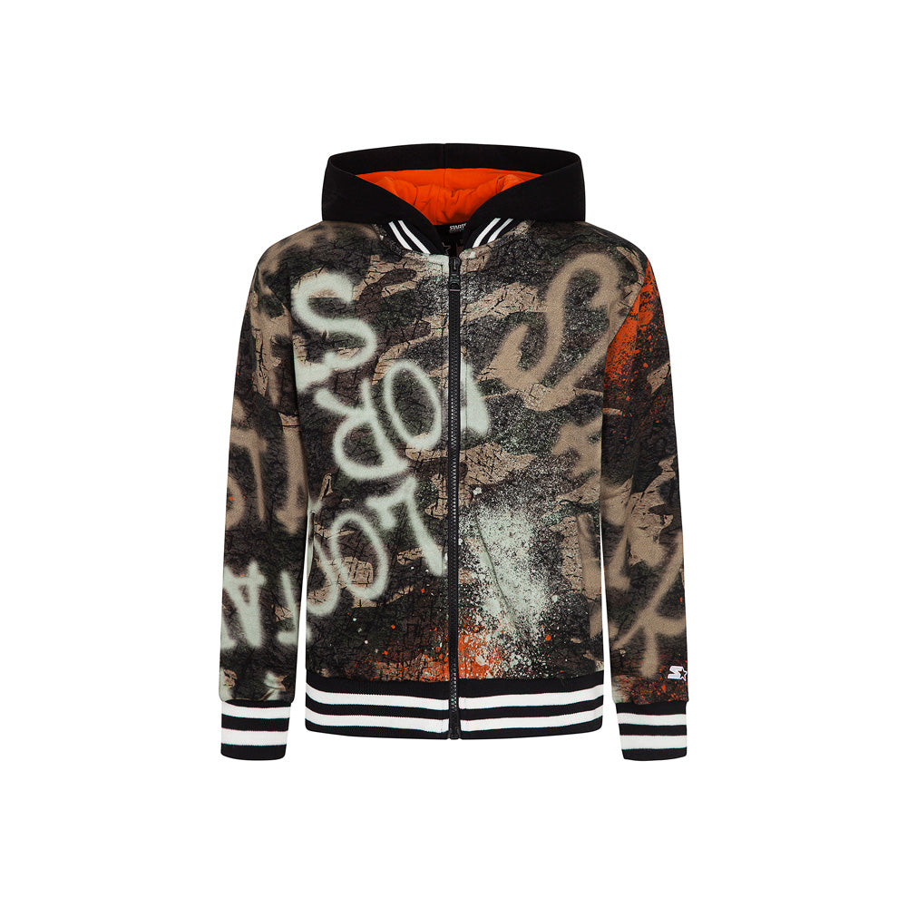 Bomber con Zip e Cappuccio Bimbo Over Camuflage