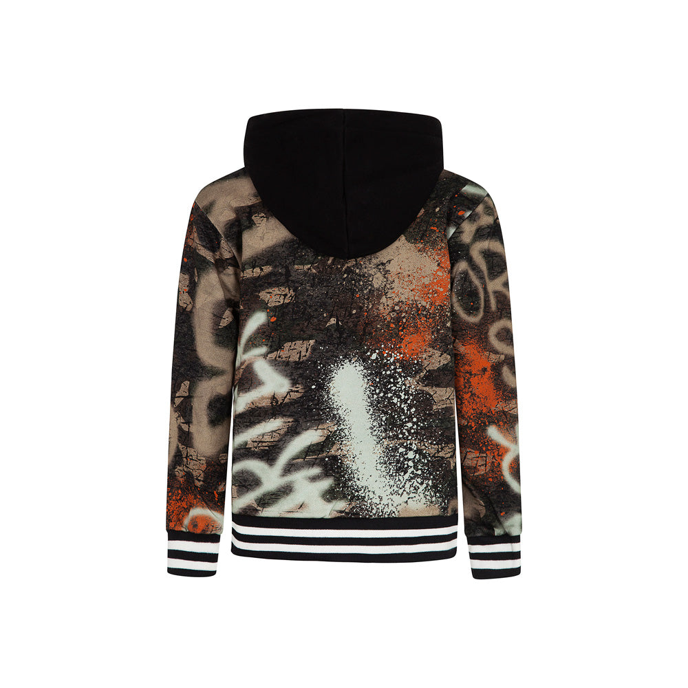 Bomber con Zip e Cappuccio Bimbo Over Camuflage