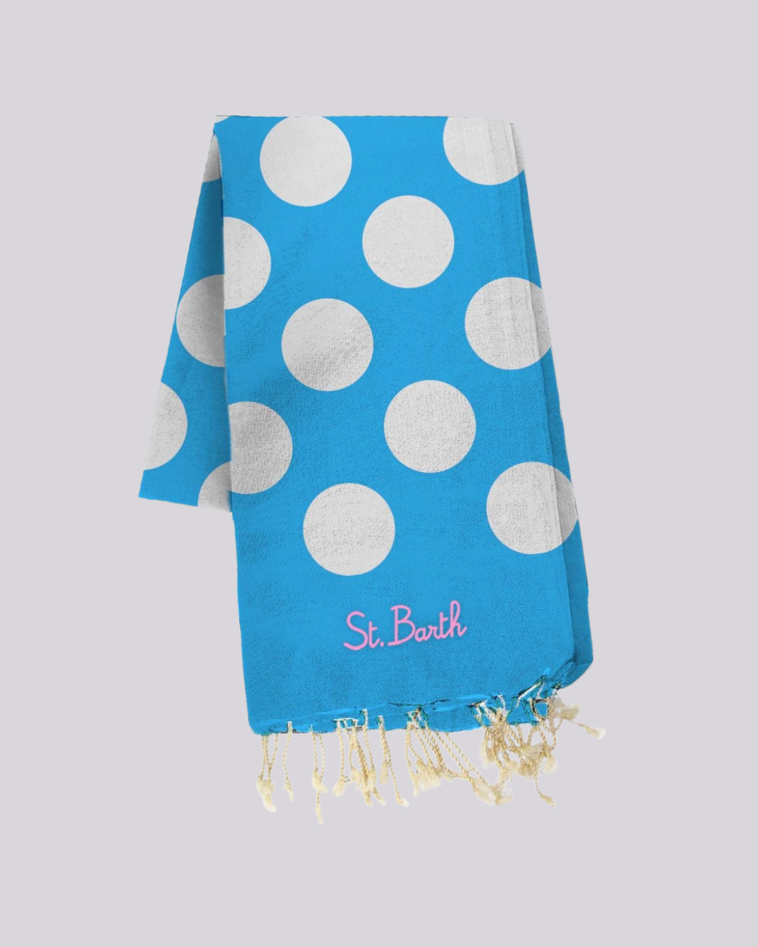Telo Mare cotone Saint Barth - pois azzurro