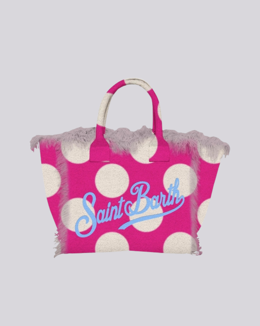 borsa saint barth pois fuxia