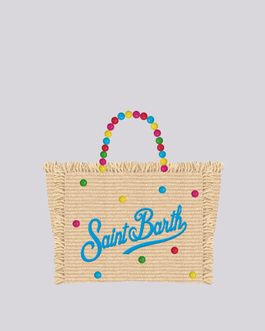 borsa COLETTE STRAW N WOOD BEADS MULTI 31 EMB