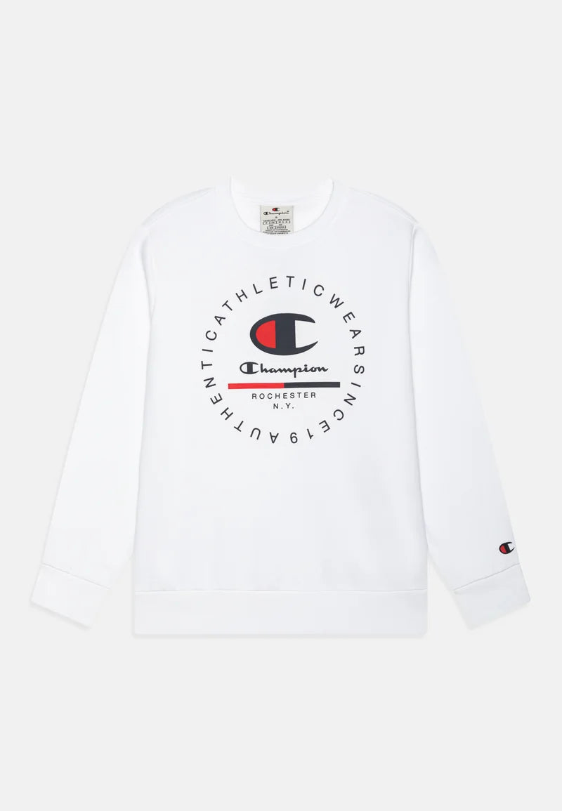 Champion felpa bianca discount