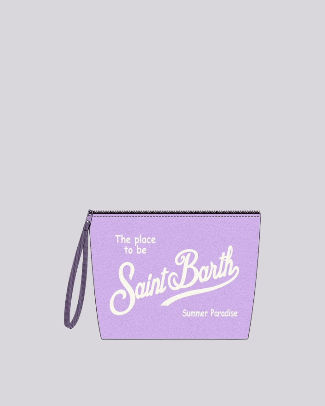 Pochette Saint Barth in spugna - lilla