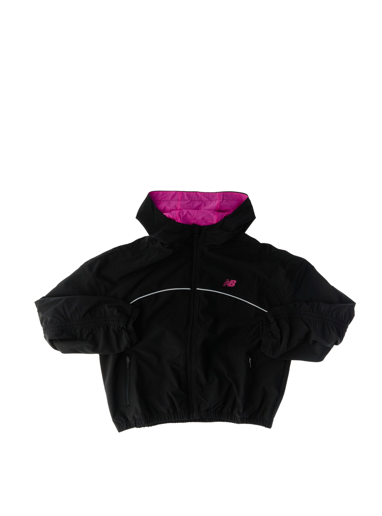 New Balance Giacca con logo Zip cappuccio bambina