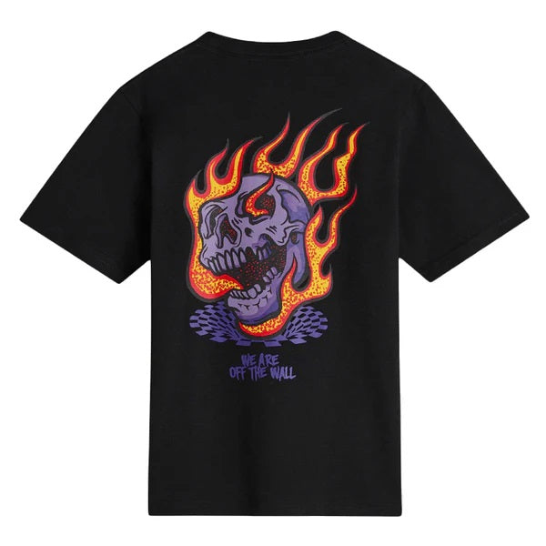 T-shirt Vans manica corta nera con logo