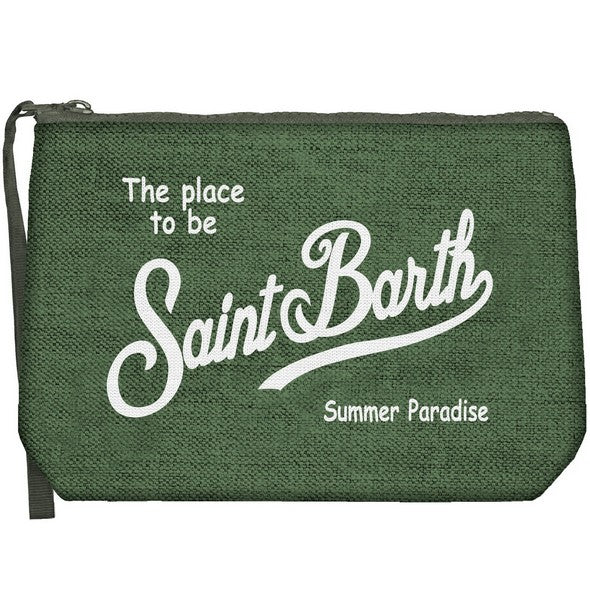 Pochette Saint Barth - ALINE LINEN 52 MILITARY