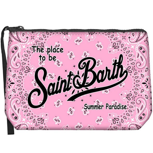 Pochette Saint Barth - BANDANNA ROUND rosa