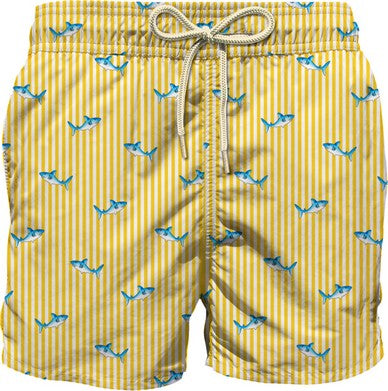 Costume da bagno delfino MALIE STRIPES giallo