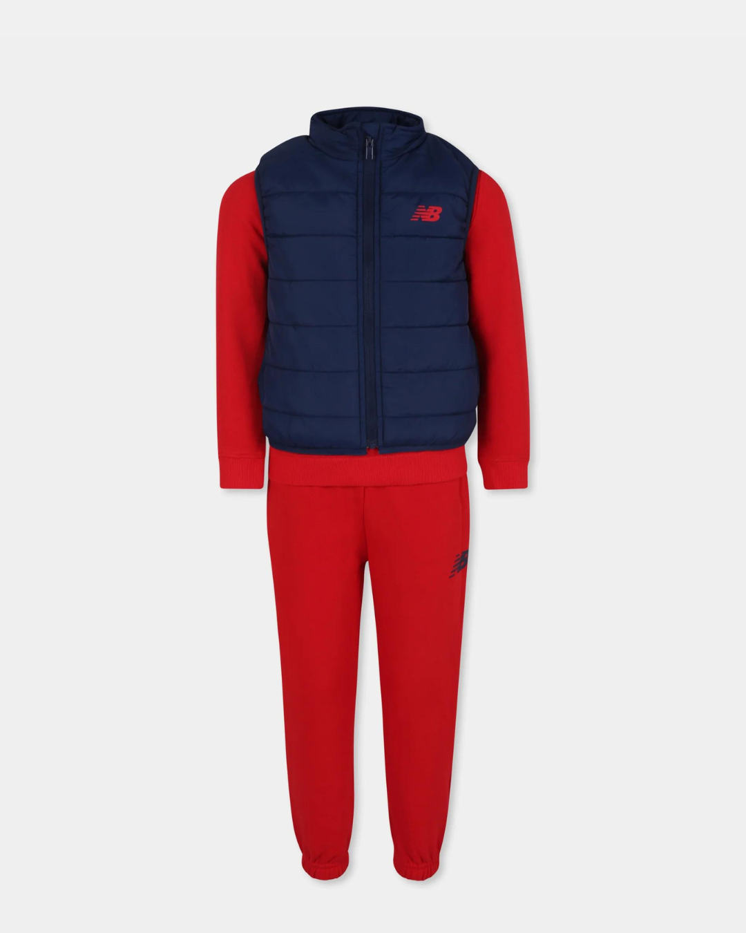 Completo felpa baby New Balance rosso per bambino