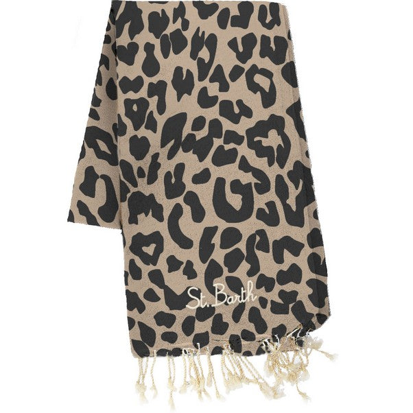 Telo mare cotone Saint Barth - leopard