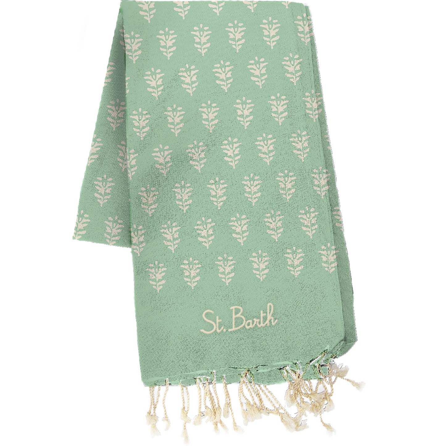 Telo mare cotone Saint Barth - verde
