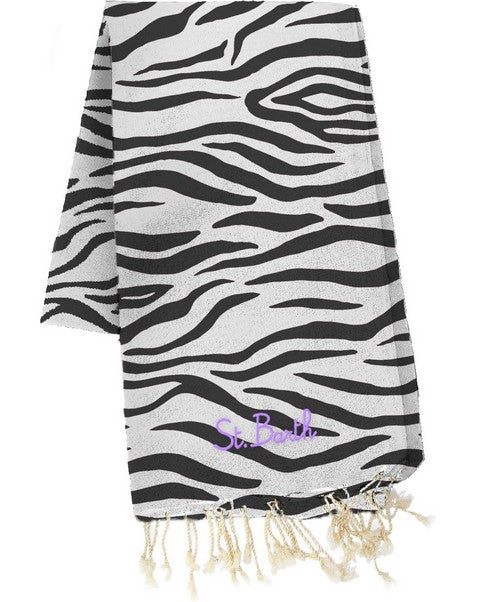Telo mare cotone Saint Barth - zebra