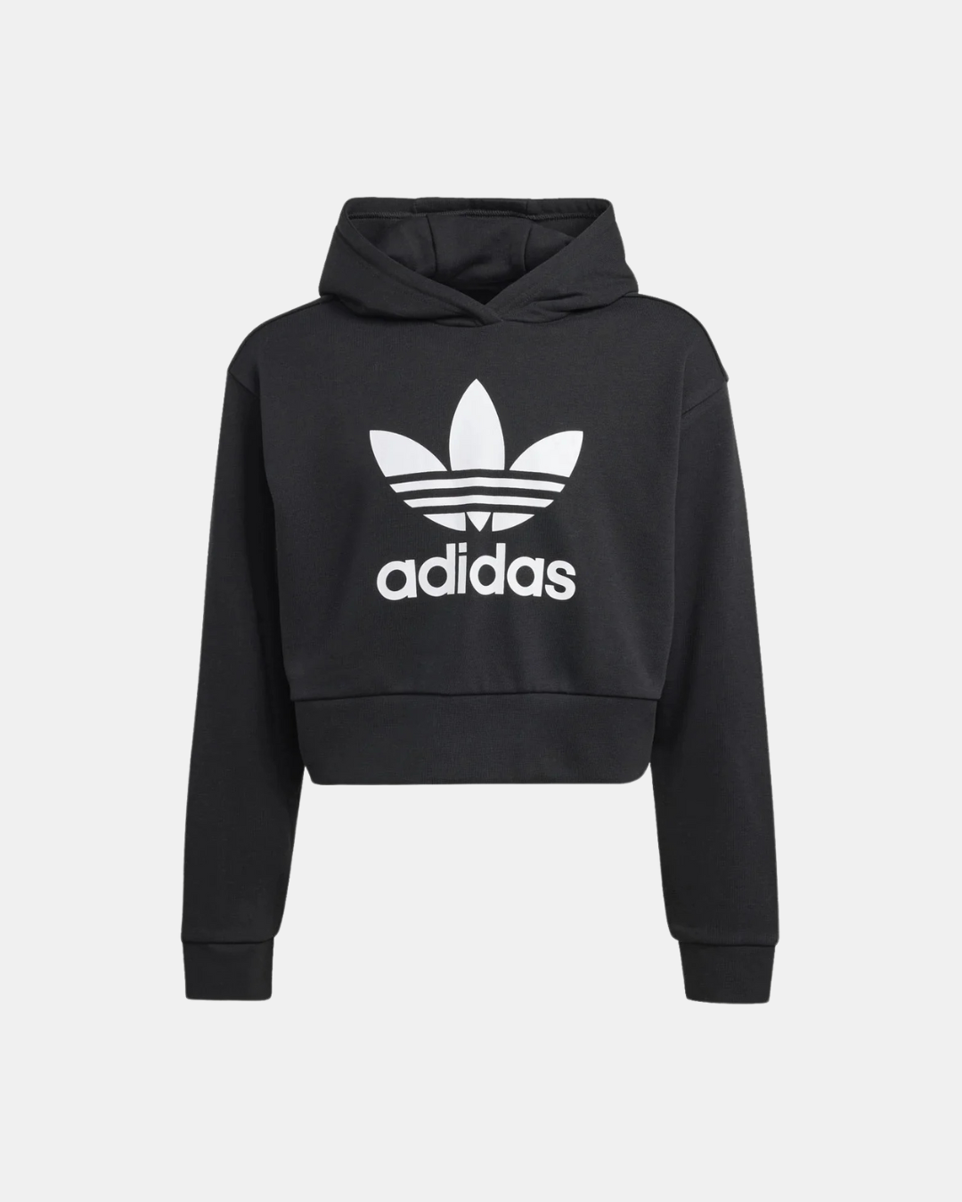 Adidas Originals felpa con cappuccio CROPPED HOODIE nero – Piccoli
