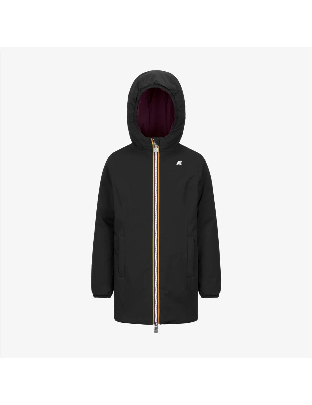 K-WAY GIACCA invernale P. DENISE ST WARM REVERSIBLE black violette
