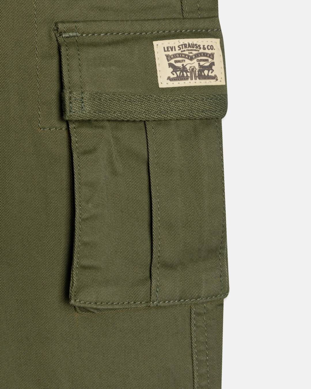 Levi's pantalone cargo bimbo verde quadrifoglio