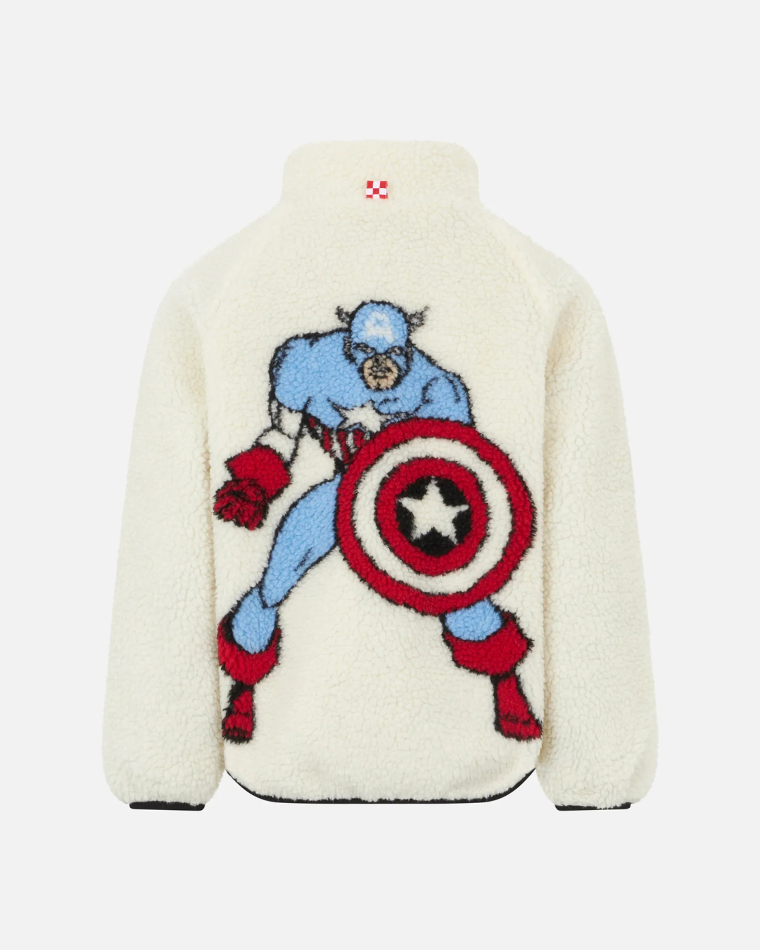 Mc2 Saint Barth Giacca sherpa ragazzo con stampa Captain America