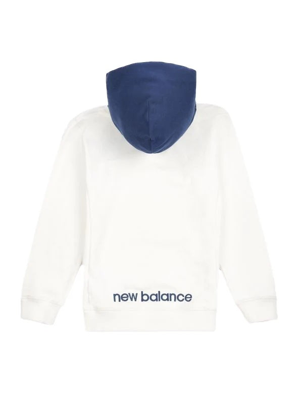 New Balance felpa garzata bambino - bianca