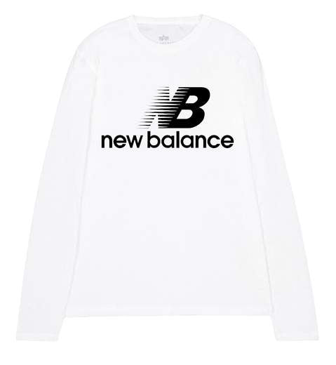 T-shirt ML Bimbo con logo NEW BALANCE bianca