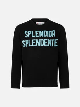 Maglia girocollo bambina Saint Barth SPLENDIDA 00 STRASS