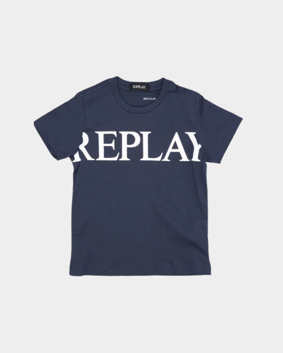 T-SHIRT BLU JERSEY CON LOGO