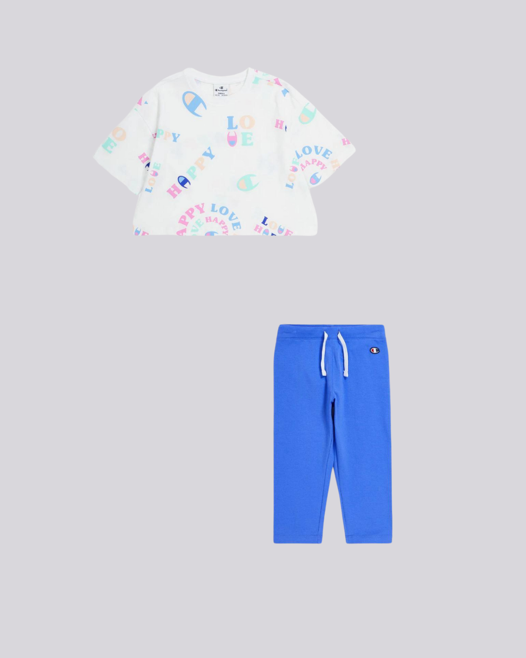 Set con stampa All_over Champion - 404968 CHA bianco
