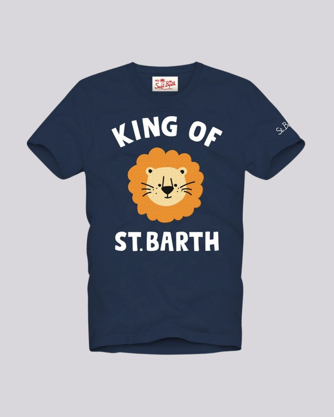 T-shirt da bambino in cotone con leone