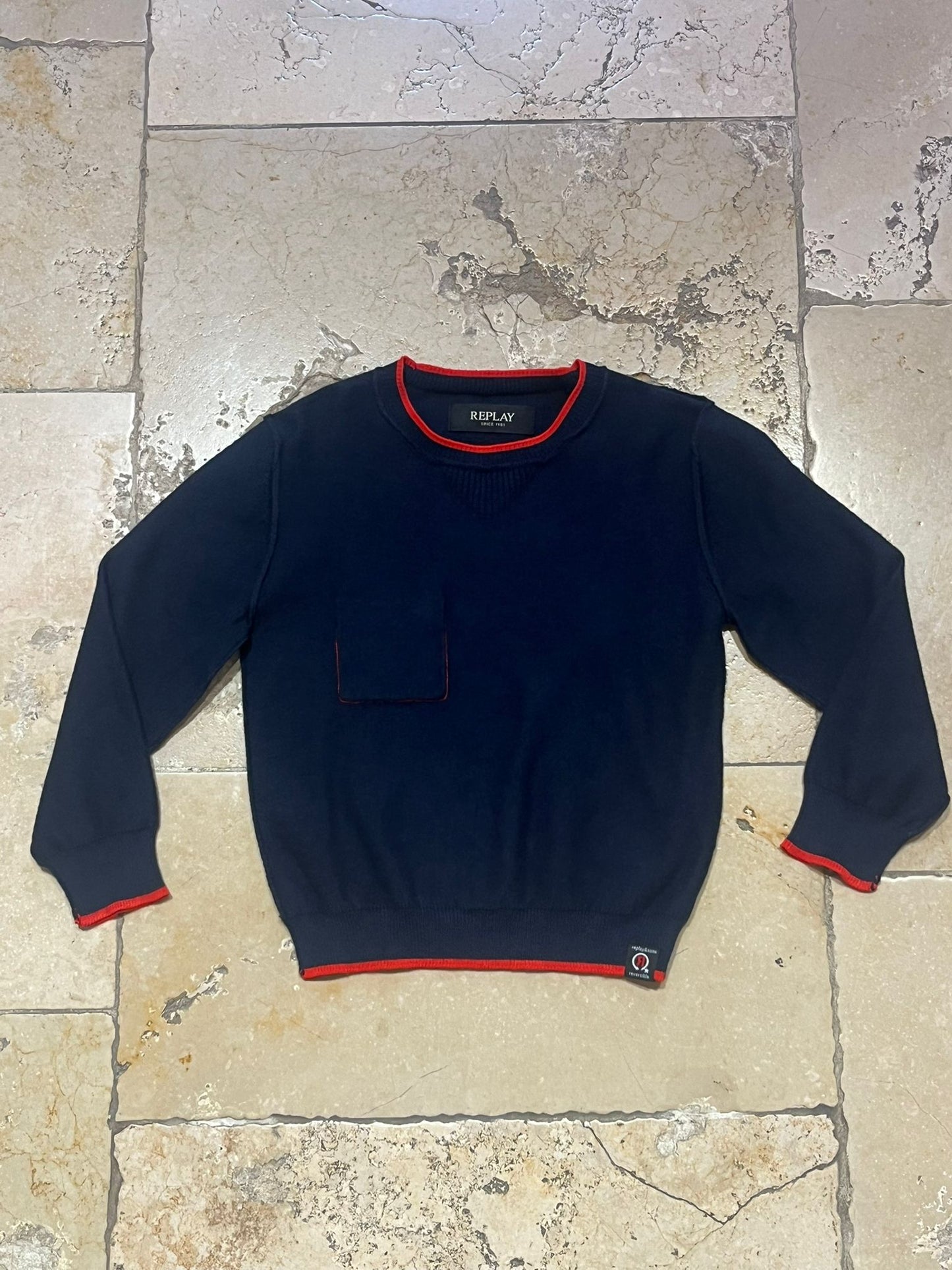 Replay Maglione Girocollo Bambino Blu
