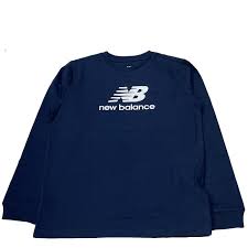 T-shirt ML Bimbo con logo NEW BALANCE blu