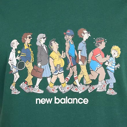 T-shirt M/M Bimbo con logo NEW BALANCE verde
