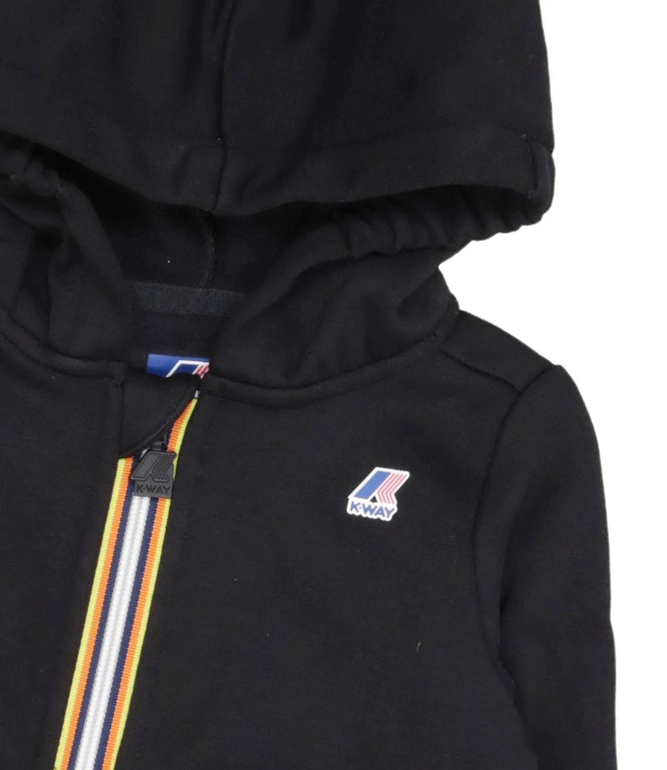 K-WAY FELPA zip cappuccio blu P. LE VRAI ARNEL HV POLY CO