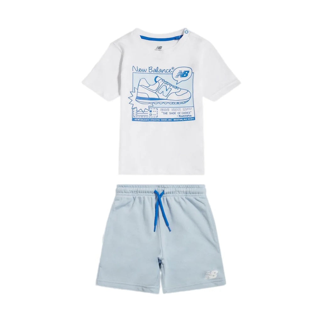 Set New Balance bianco celeste baby