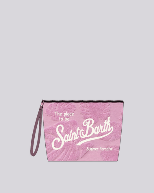 Pochette Saint Barth spugna - rosa