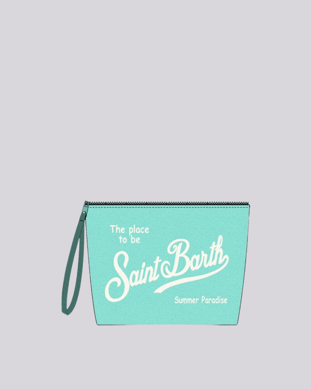 Pochette Saint Barth spugna - verde acqua