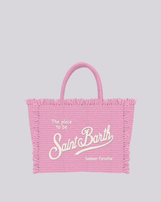 Borsa Colette Straw Bag With Handle - rosa