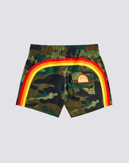 COSTUME DA BAGNO CORTO VITA ELASTICATA STAMPA CAMOU E ARCOBALENO