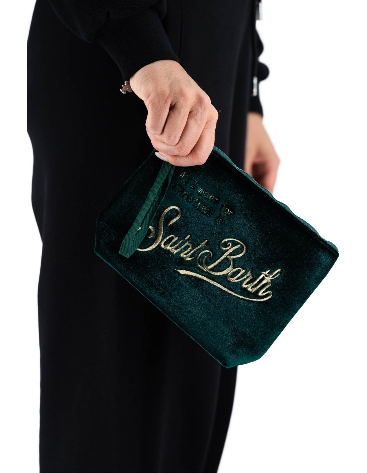pochette Saint Barth - Aline VELVET XMAS SB 51OR EMB