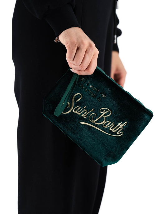 pochette Saint Barth - Aline VELVET XMAS SB 51OR EMB