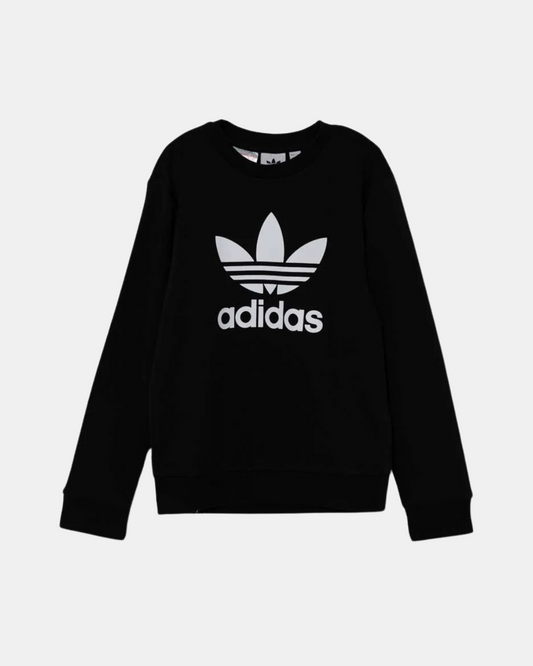 Felpa per bambini Adidas Original - TREFOIL CREW nero