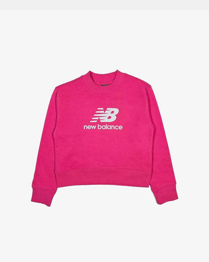 New Balance Felpa Garzata Bambina - fuxia