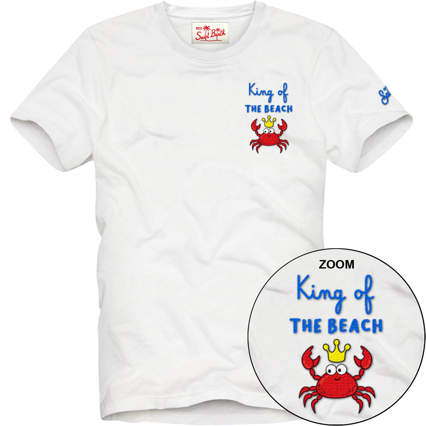 t-SHIRT "KING OF THE BEACH" bianca