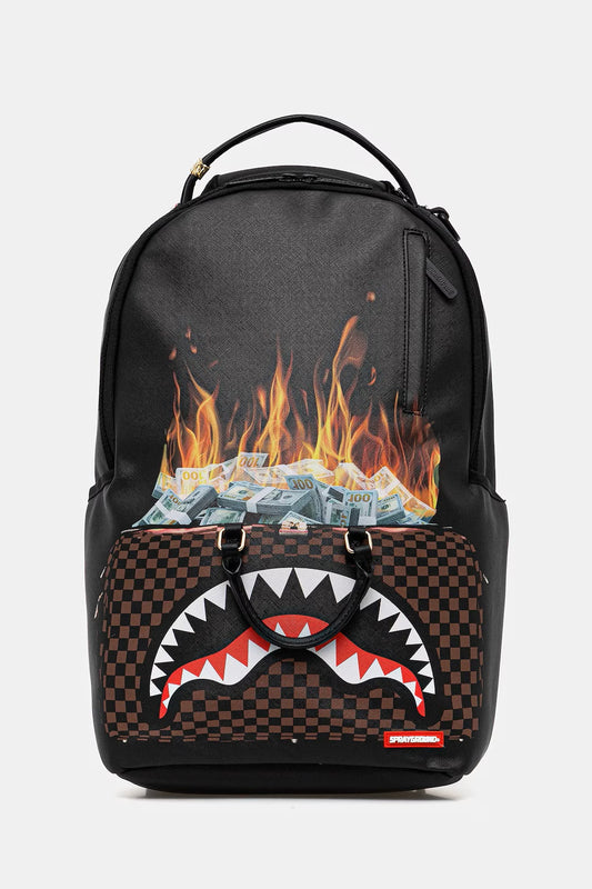 SPRAYGROUND Zaino Bag Money On Fire