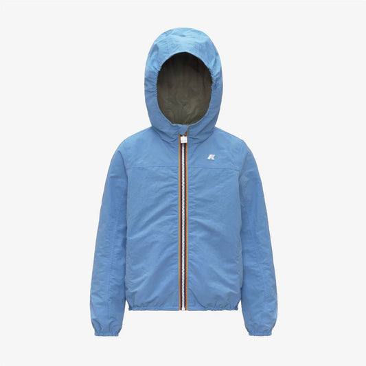 K-way bambino Celeste verde reversibile