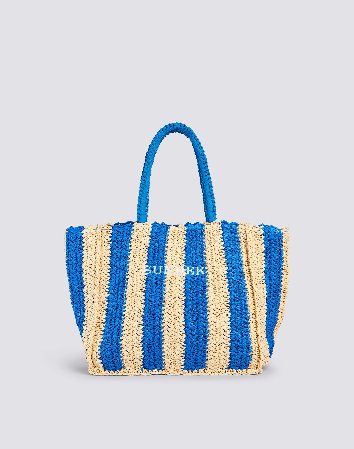 CHOU STRAW BAG 00100 SAPPHIRE