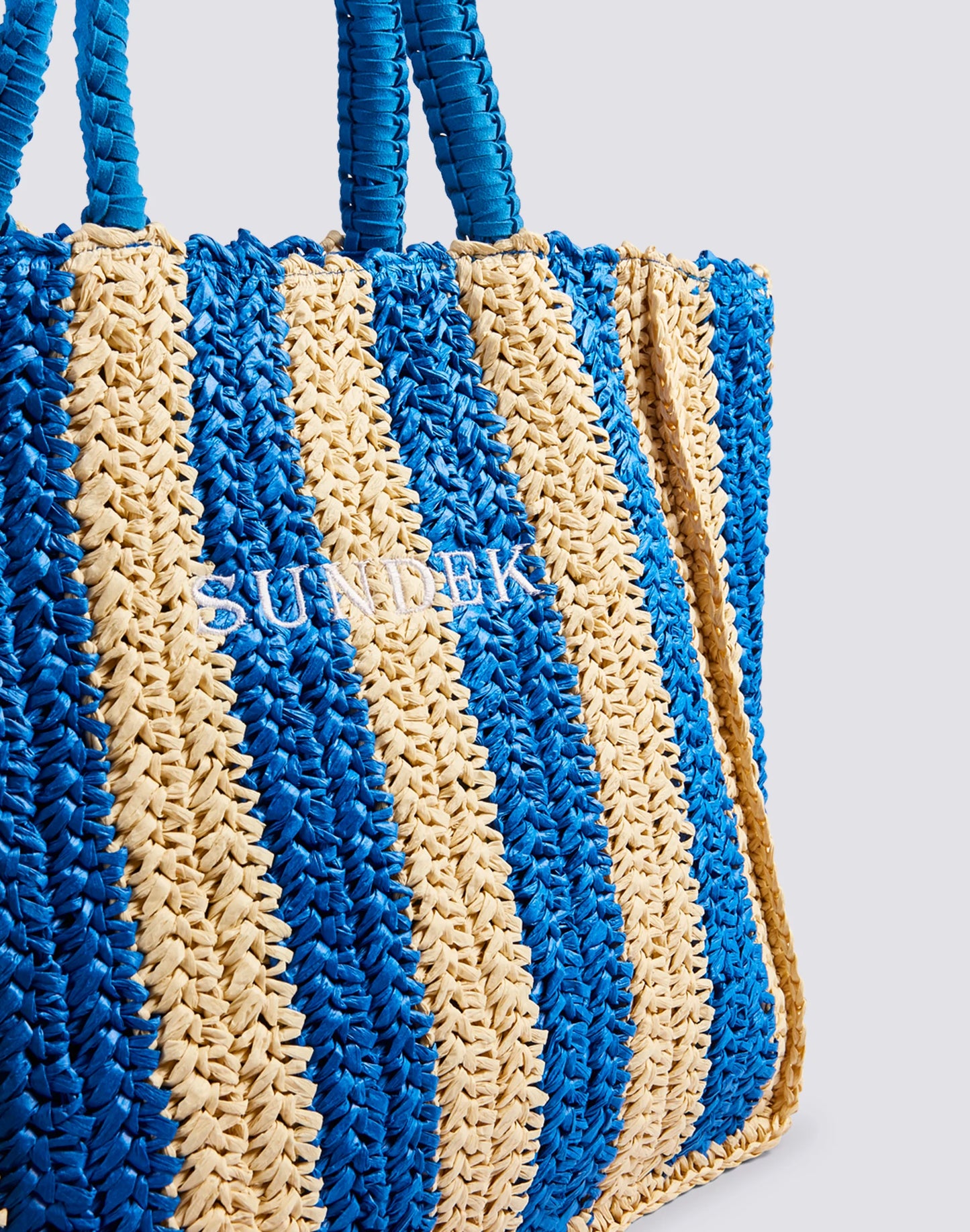 CHOU STRAW BAG 00100 SAPPHIRE