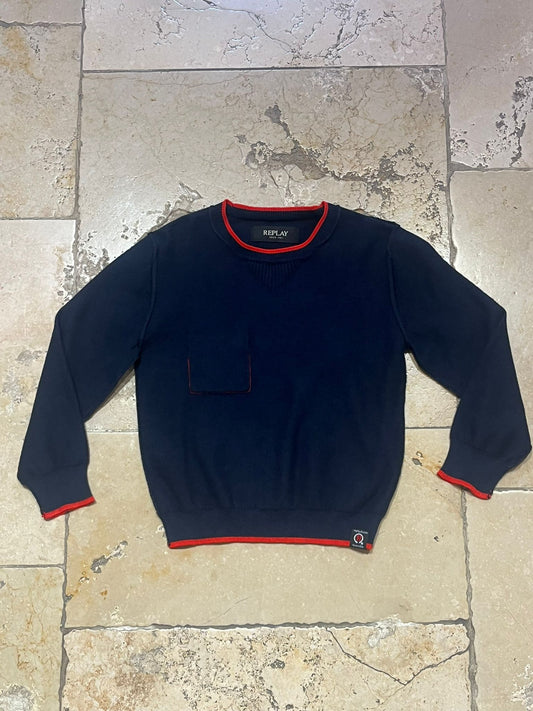 Replay Maglione Girocollo Bambino Blu