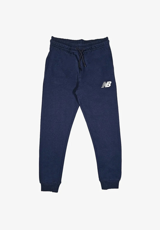 NEW BALANCE PANTALONE IN FELPA GARZATA BLU