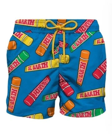 Saint Barth costume da bagno Boxer Gelato azzurro