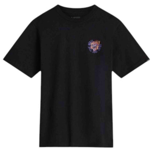 T-shirt Vans manica corta nera con logo