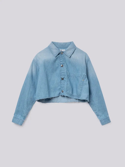 Camicia Cropped in Denim